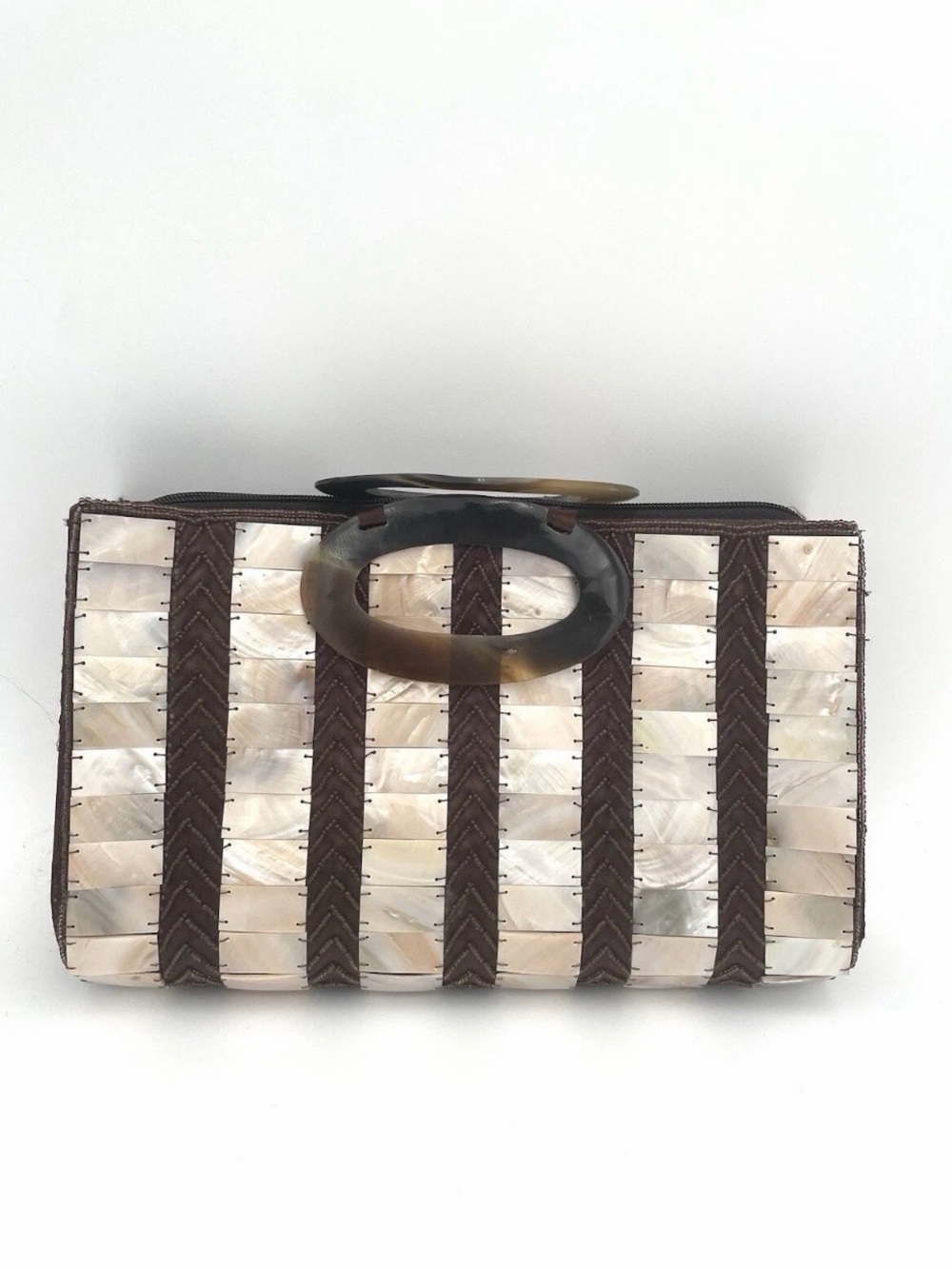 Mad Bags - Mother of Pearl & Natural Horn Handles Purse, Bag